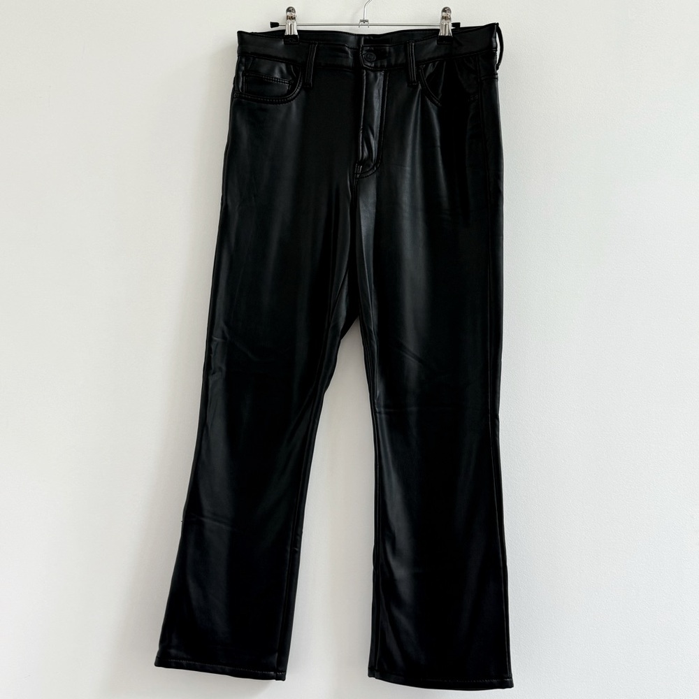 MOTHER Jet Black Flare Pants